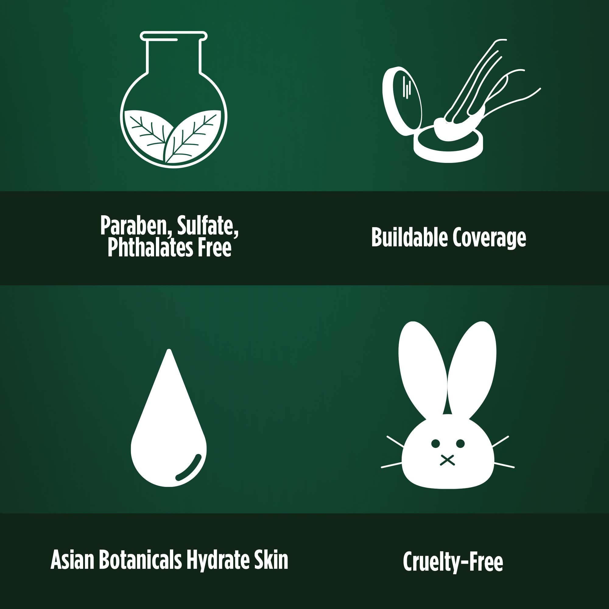 SPF50+ Cushion Foundation Buildable Dewy Finish