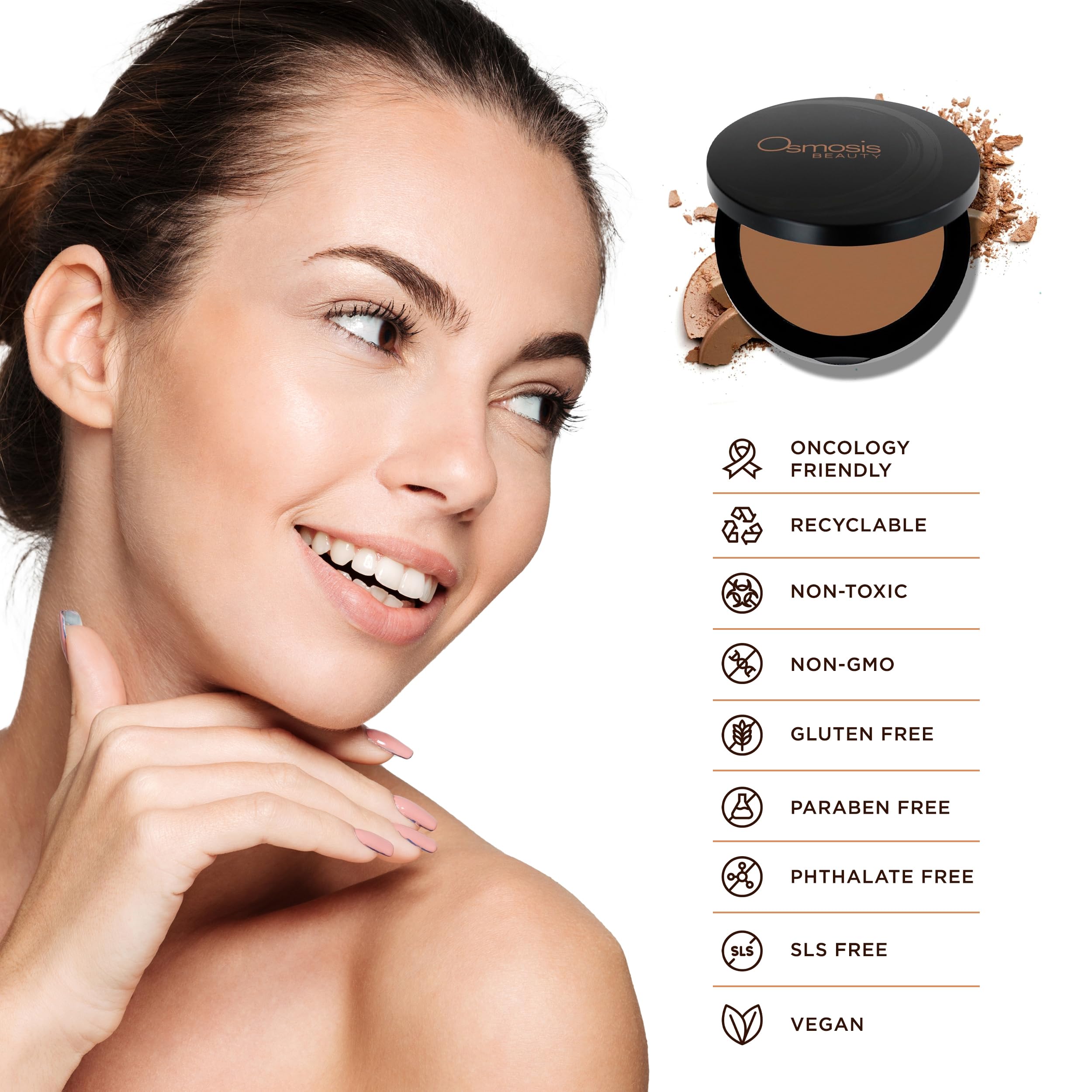 Osmosis Skincare Mineral Pressed Base Foundation, Dark Golden